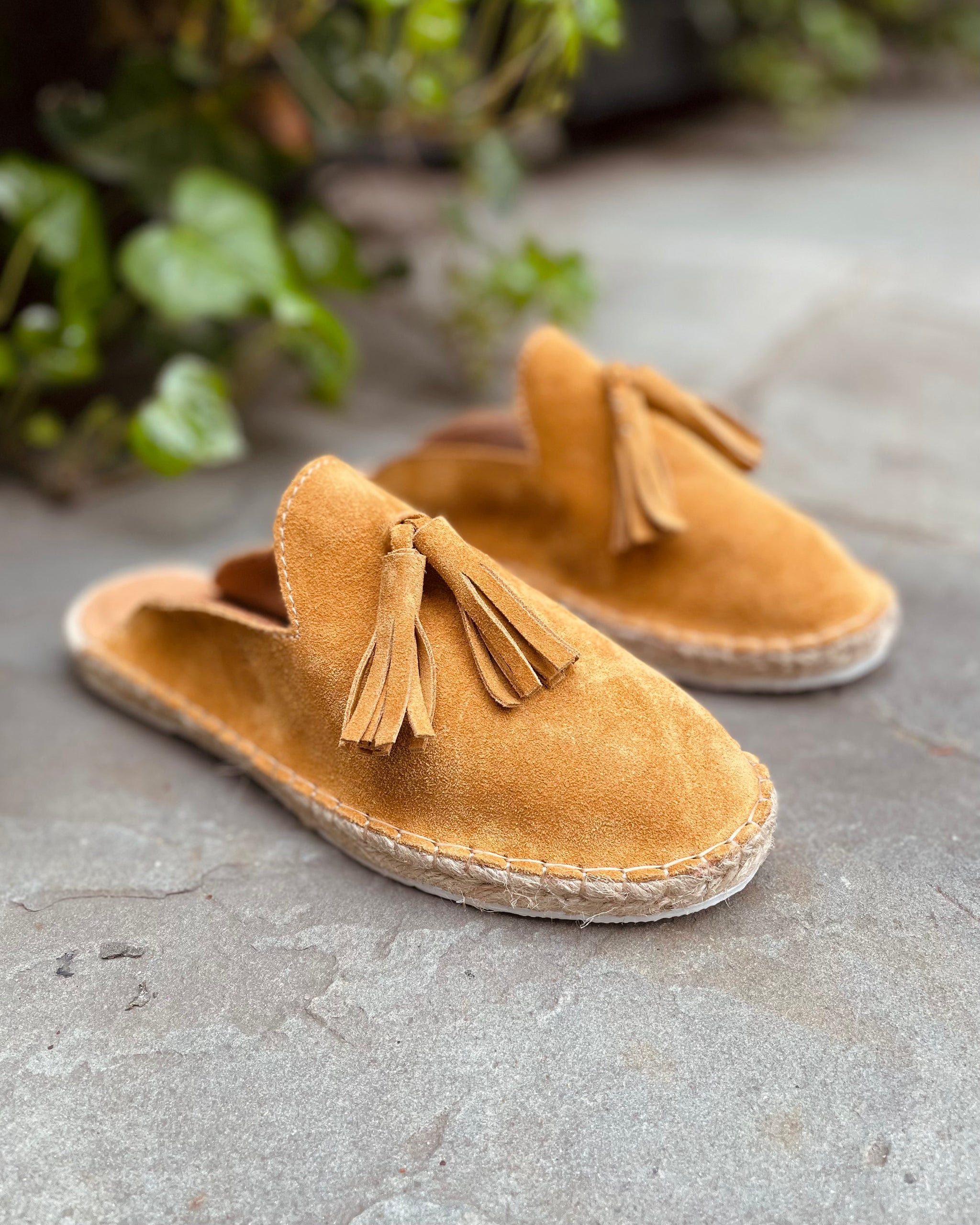 Tan 2025 suede mule