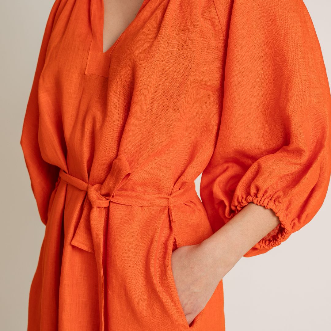 Isabelle Linen Dress - INTUITIVA Isabelle Linen Dress - INTUITIVA
