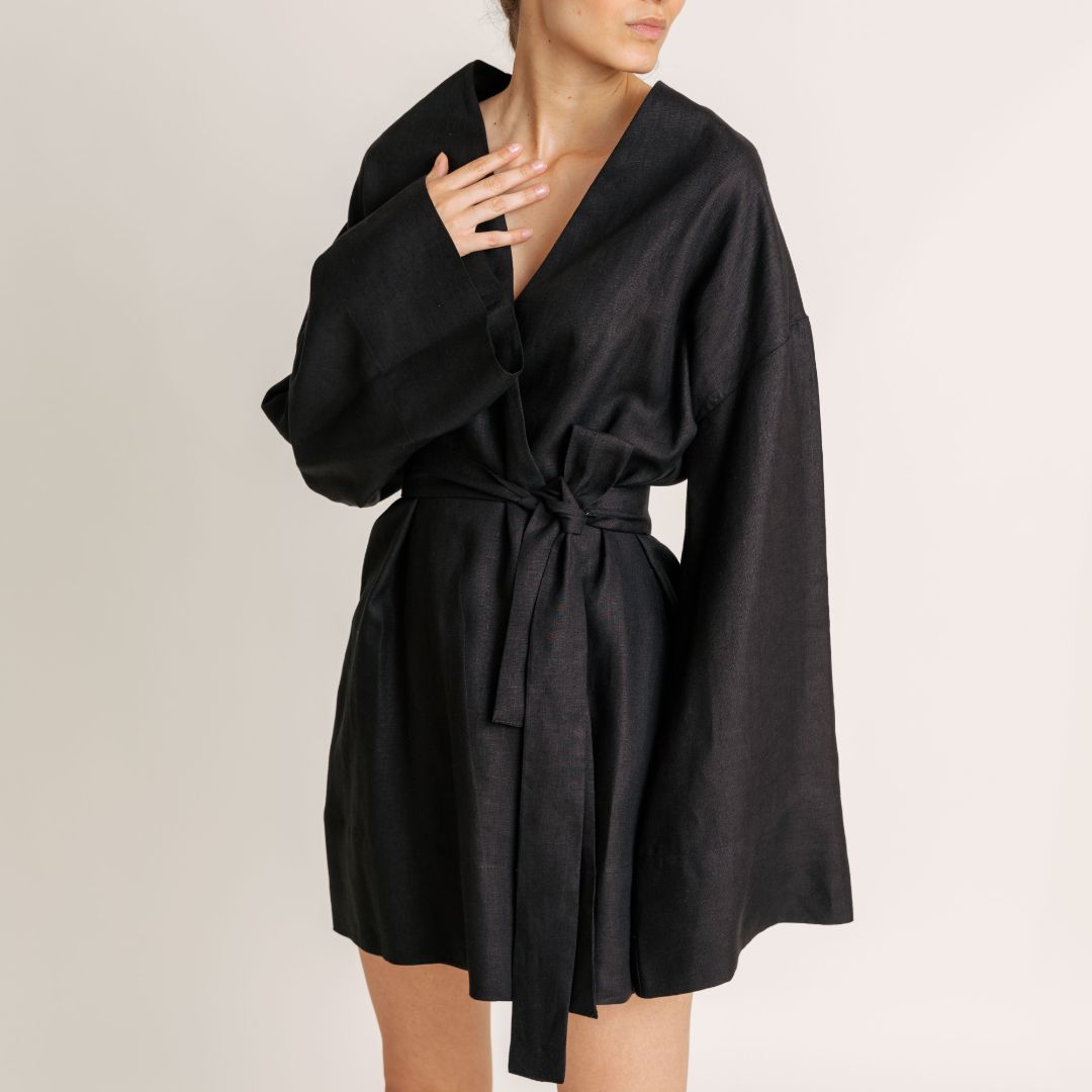 Lagoon Linen Robe