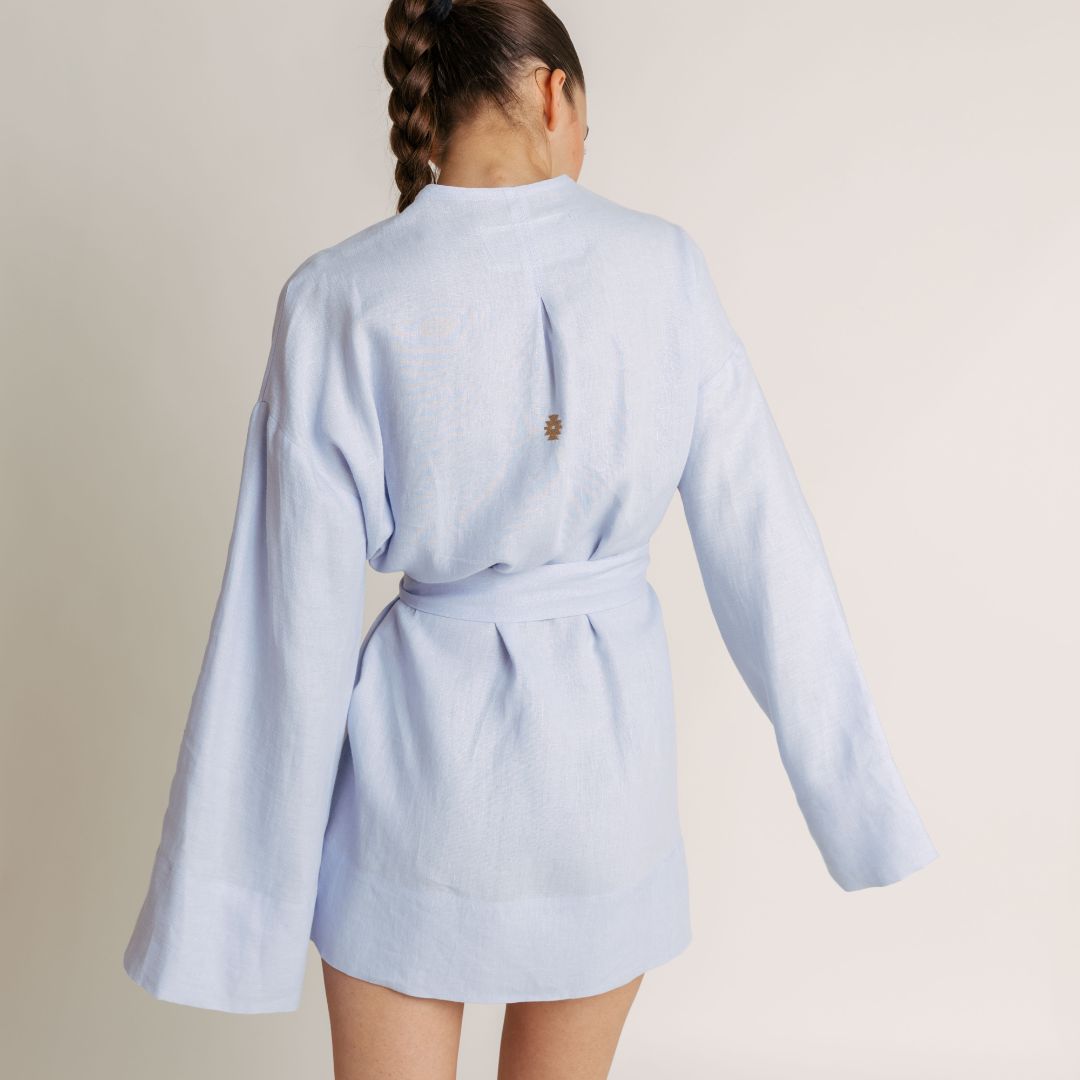 Lagoon Linen Robe