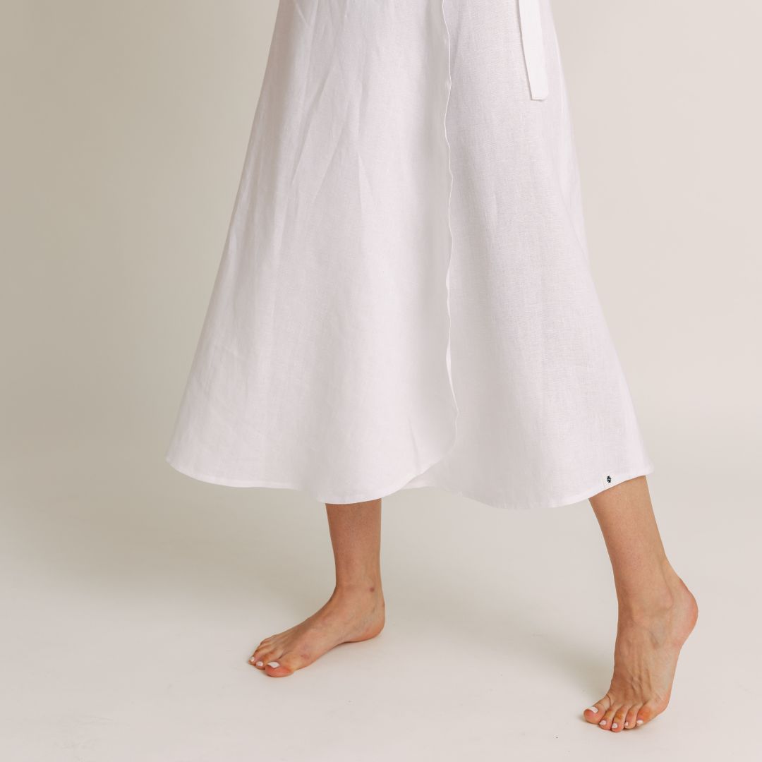 Mila Linen Wrap Skirt