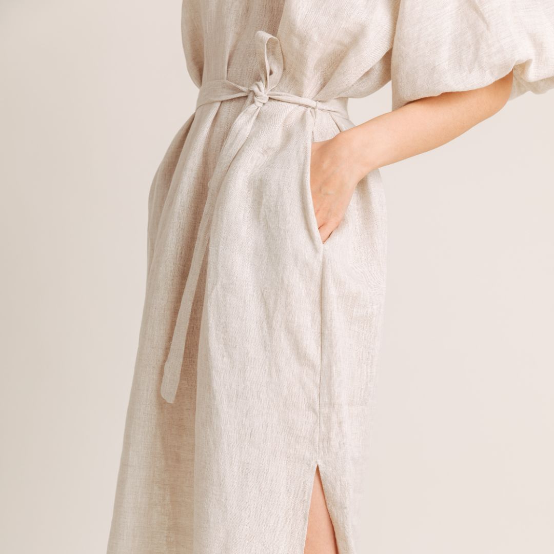 Isabelle Linen Dress - INTUITIVA Isabelle Linen Dress - INTUITIVA