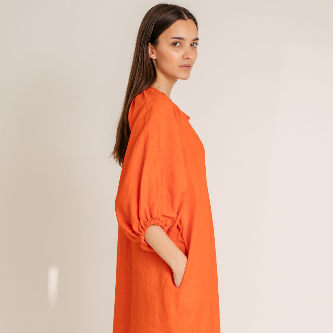 Isabelle Linen Dress - INTUITIVA Isabelle Linen Dress - INTUITIVA