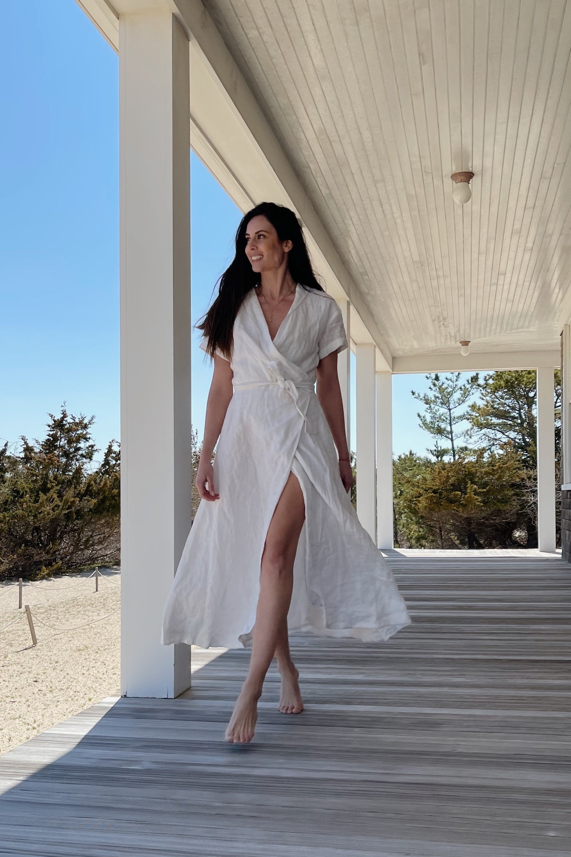 Josephine Linen Wrap Dress Josephine Linen Wrap Dress