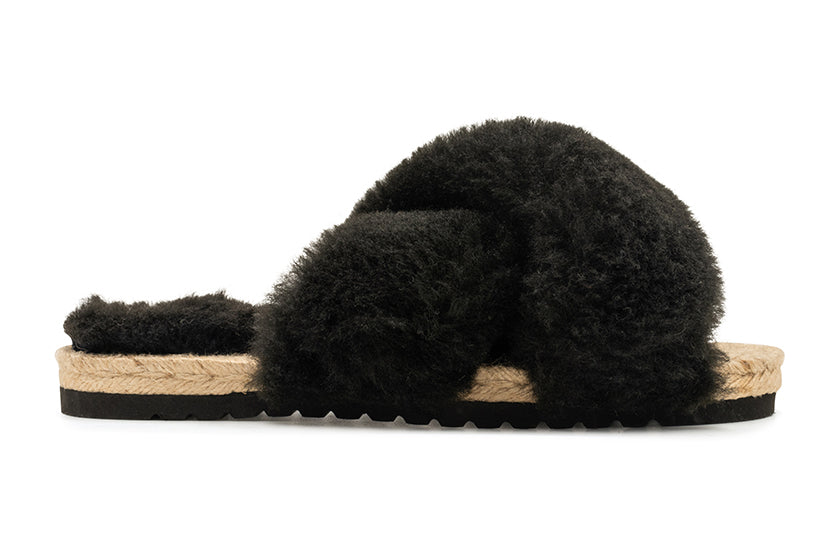 Black shop sheep slippers