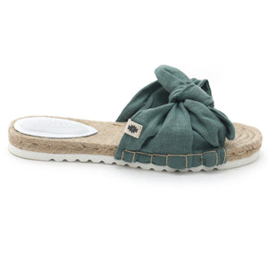 Tulum Linen Sandals (petroleum)