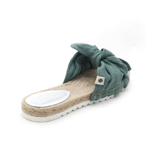 Tulum Linen Sandals (petroleum)