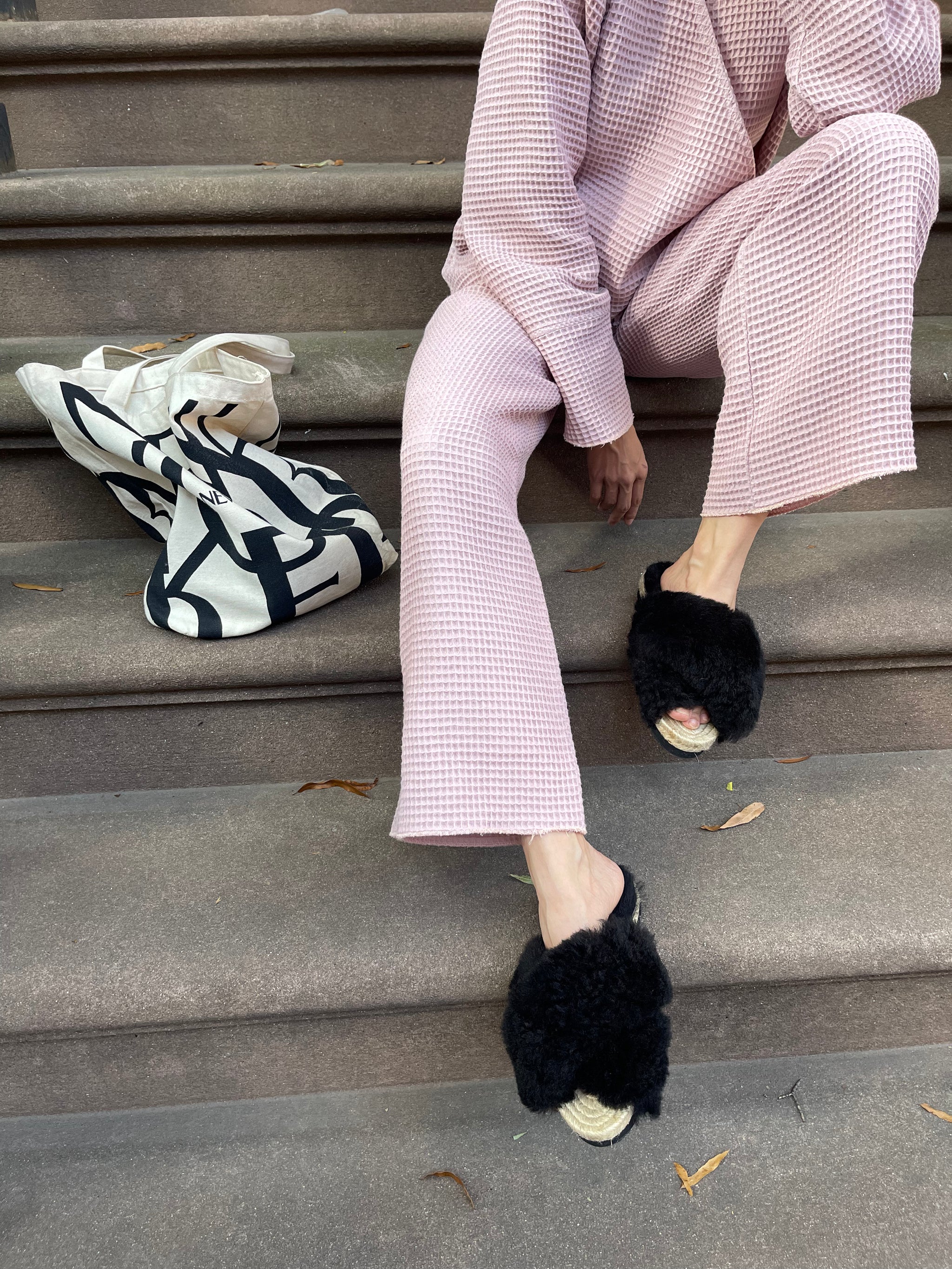 Black shop sheep slippers