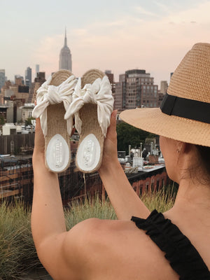 Tulum Linen Sandals (white)